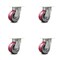 Service Caster 4 Inch Kingpinless Poly on Aluminum Wheel Swivel Top Plate Caster SCC, 4PK SCC-KP30S420-PAR-4 - alternate 1